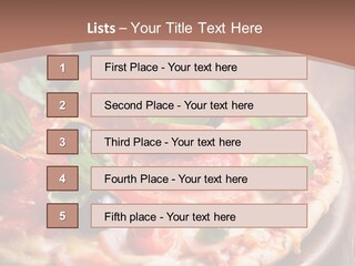 A Pizza With Olives And Pepperoni On It PowerPoint Template
