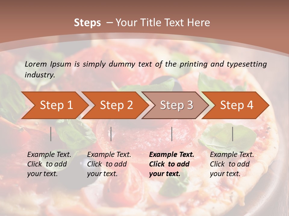 A Pizza With Olives And Pepperoni On It PowerPoint Template