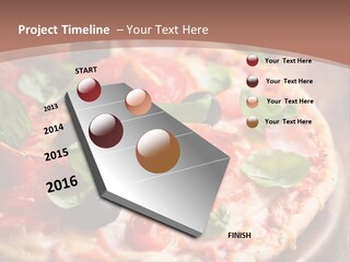 A Pizza With Olives And Pepperoni On It PowerPoint Template