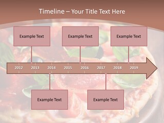 A Pizza With Olives And Pepperoni On It PowerPoint Template