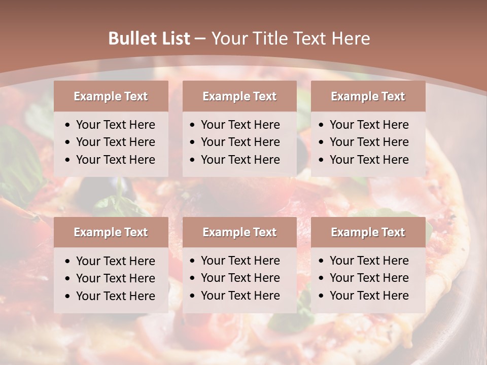 A Pizza With Olives And Pepperoni On It PowerPoint Template