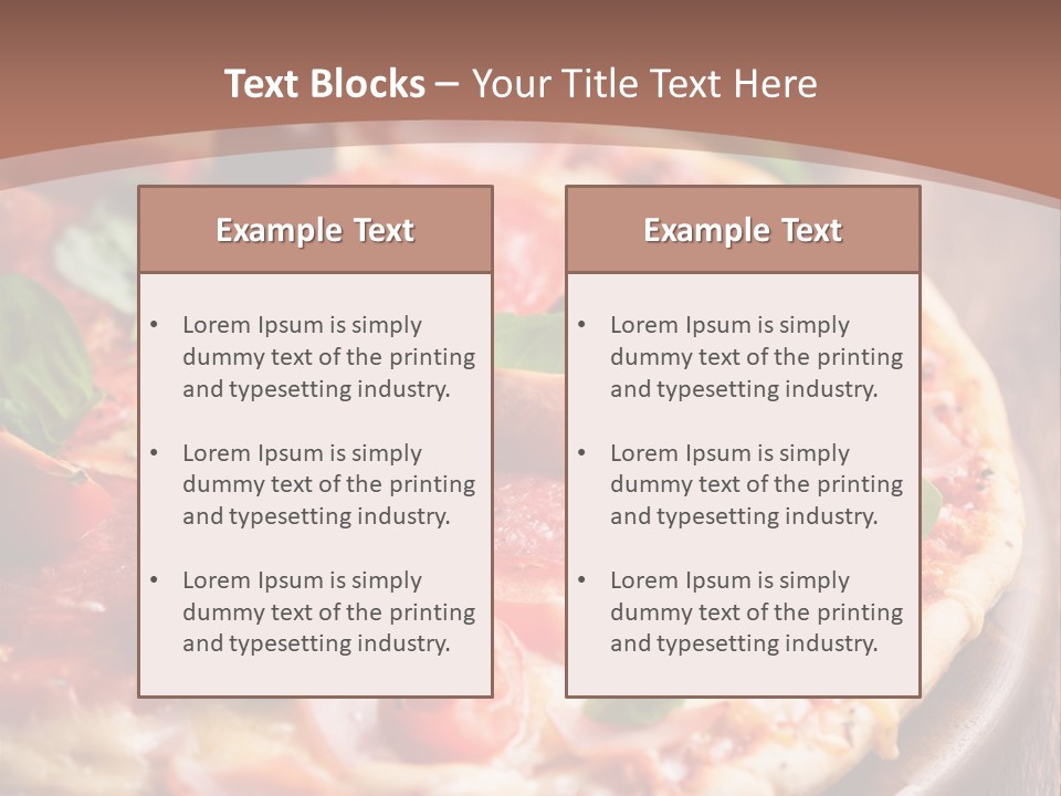 A Pizza With Olives And Pepperoni On It PowerPoint Template