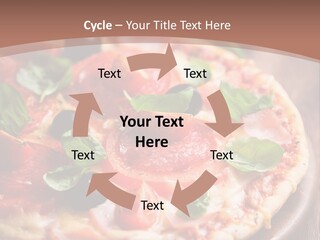 A Pizza With Olives And Pepperoni On It PowerPoint Template