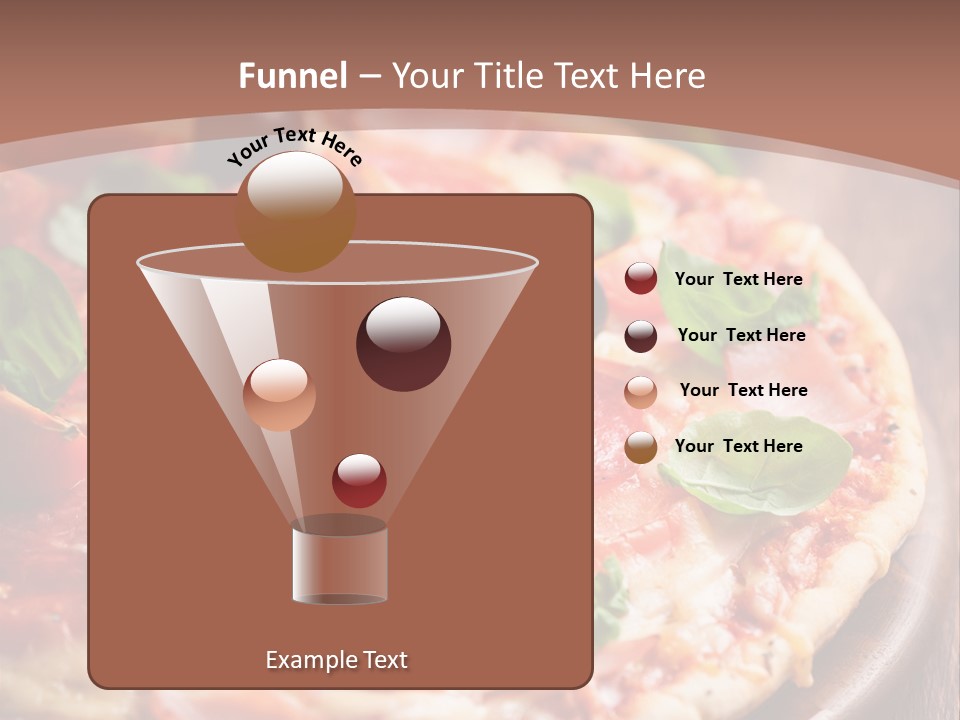 A Pizza With Olives And Pepperoni On It PowerPoint Template