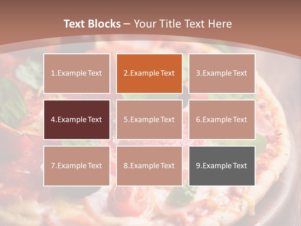 A Pizza With Olives And Pepperoni On It PowerPoint Template