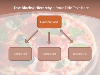 A Pizza With Olives And Pepperoni On It PowerPoint Template