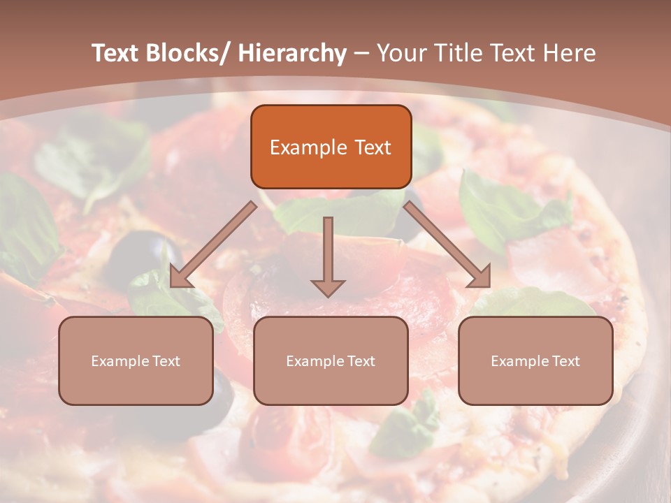 A Pizza With Olives And Pepperoni On It PowerPoint Template