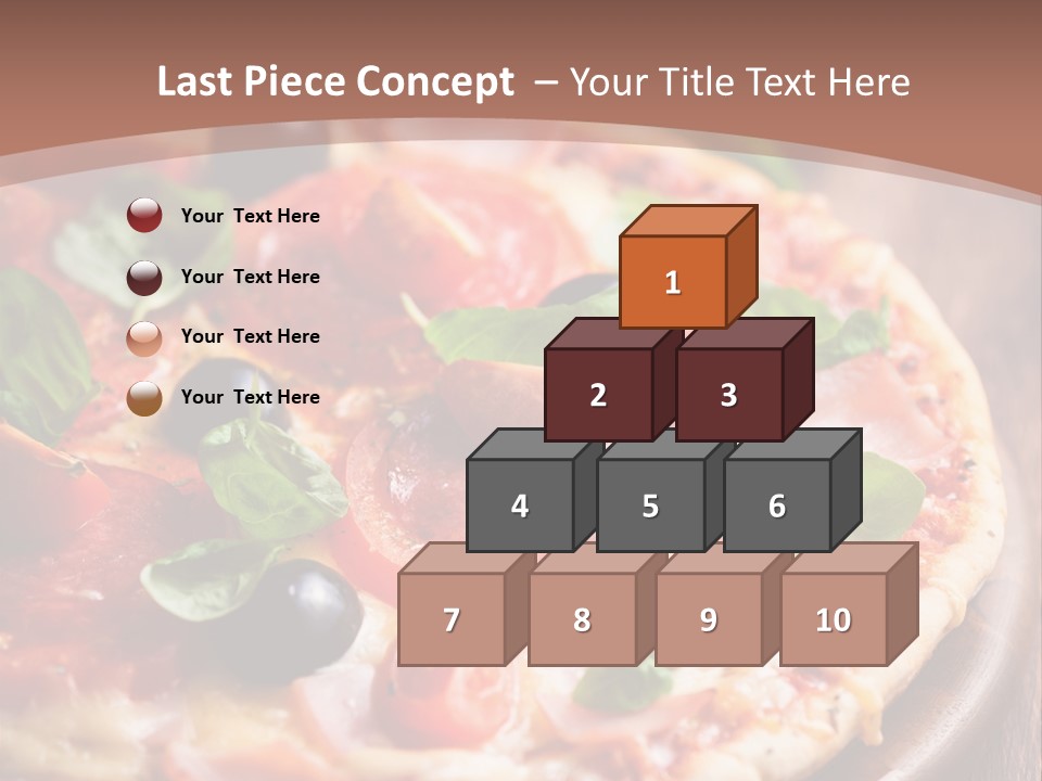 A Pizza With Olives And Pepperoni On It PowerPoint Template