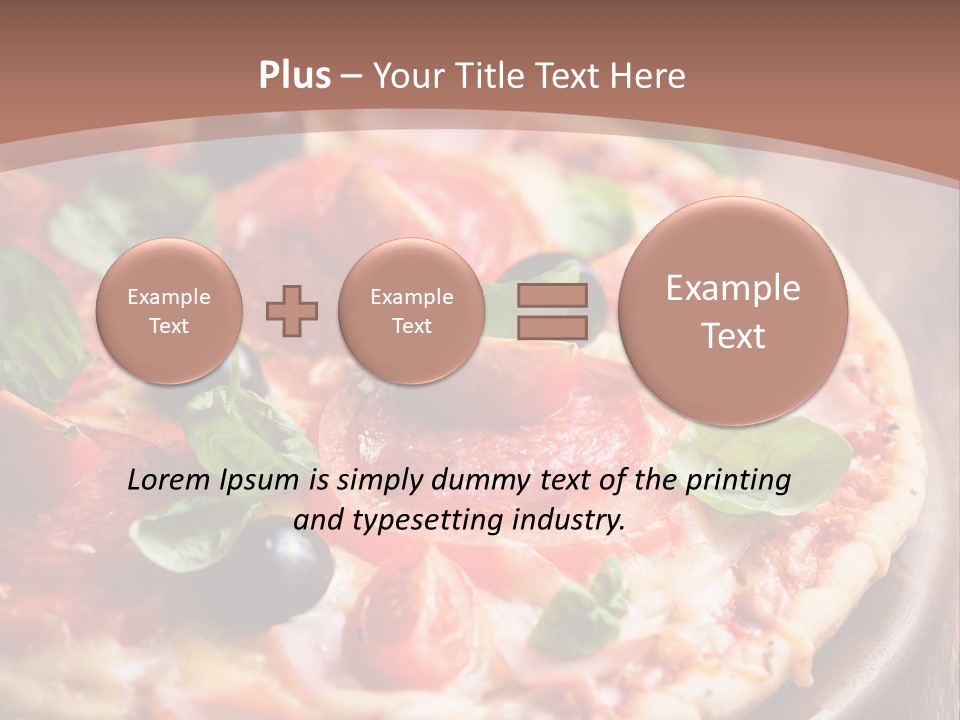 A Pizza With Olives And Pepperoni On It PowerPoint Template