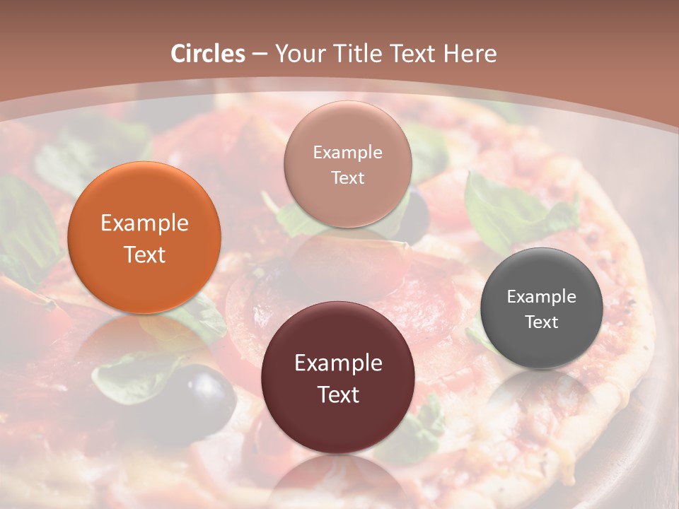 A Pizza With Olives And Pepperoni On It PowerPoint Template