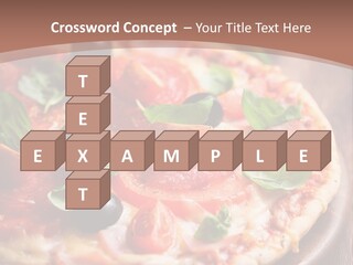 A Pizza With Olives And Pepperoni On It PowerPoint Template