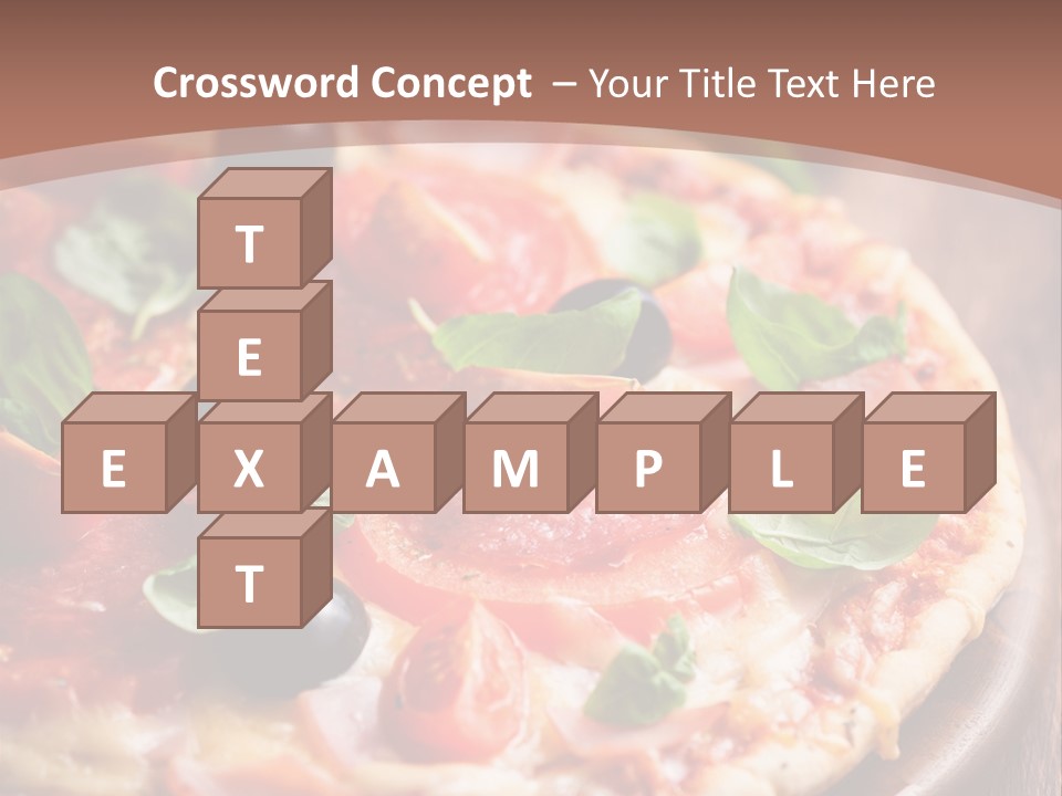 A Pizza With Olives And Pepperoni On It PowerPoint Template