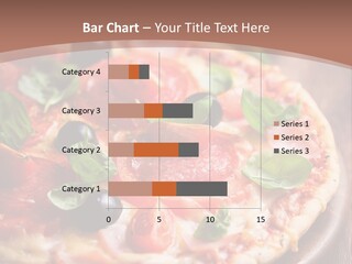 A Pizza With Olives And Pepperoni On It PowerPoint Template