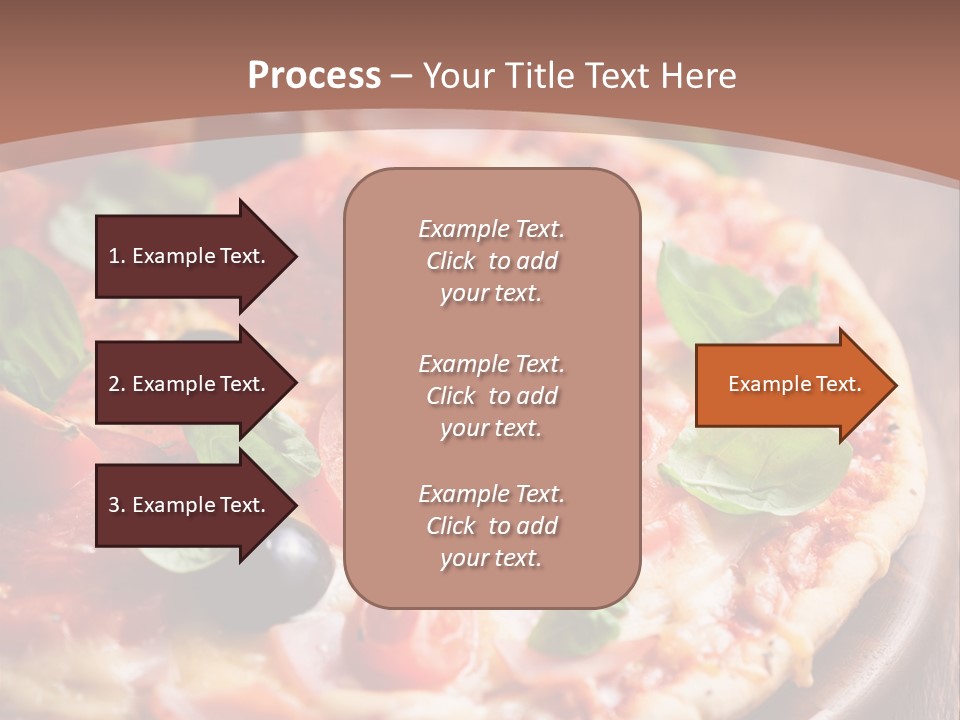 A Pizza With Olives And Pepperoni On It PowerPoint Template