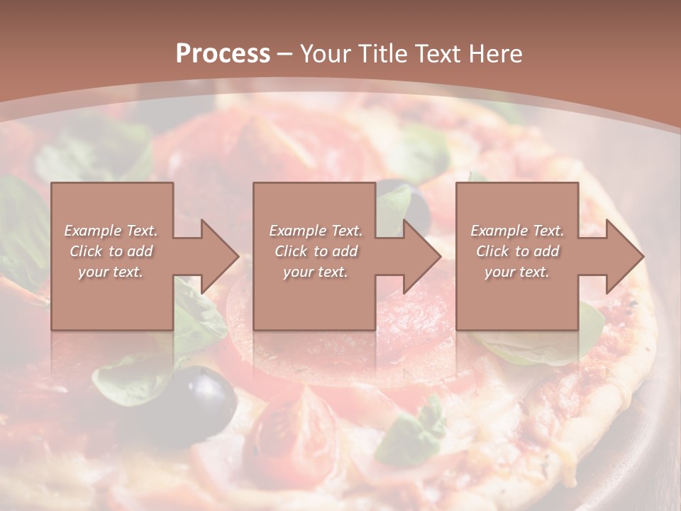 A Pizza With Olives And Pepperoni On It PowerPoint Template
