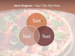 A Pizza With Olives And Pepperoni On It PowerPoint Template