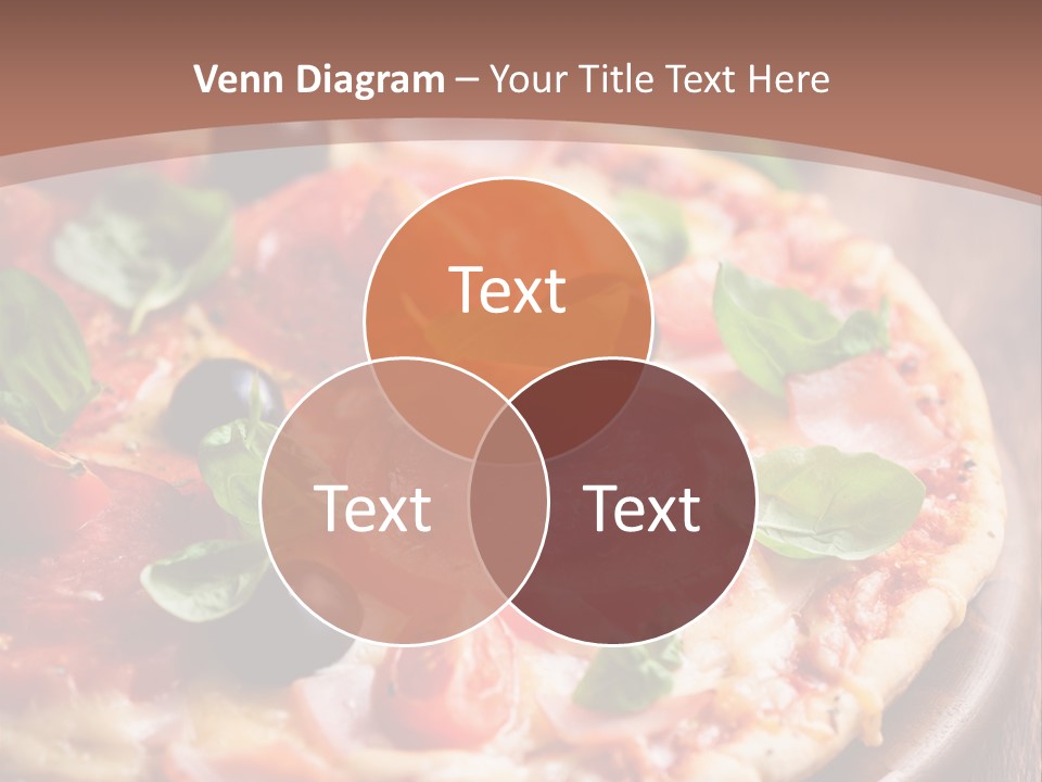 A Pizza With Olives And Pepperoni On It PowerPoint Template