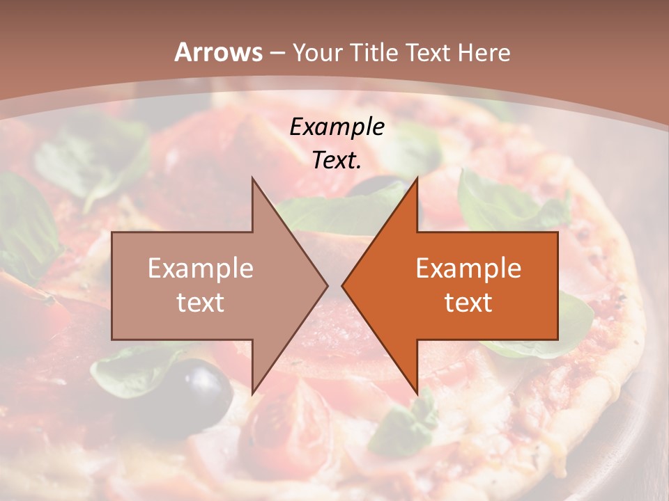 A Pizza With Olives And Pepperoni On It PowerPoint Template