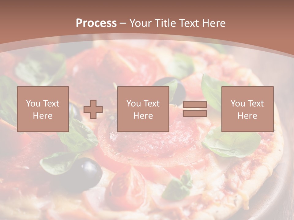 A Pizza With Olives And Pepperoni On It PowerPoint Template