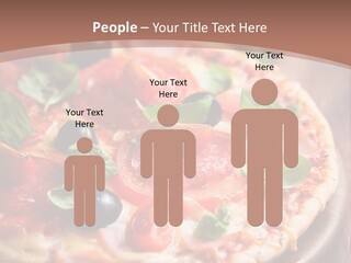 A Pizza With Olives And Pepperoni On It PowerPoint Template