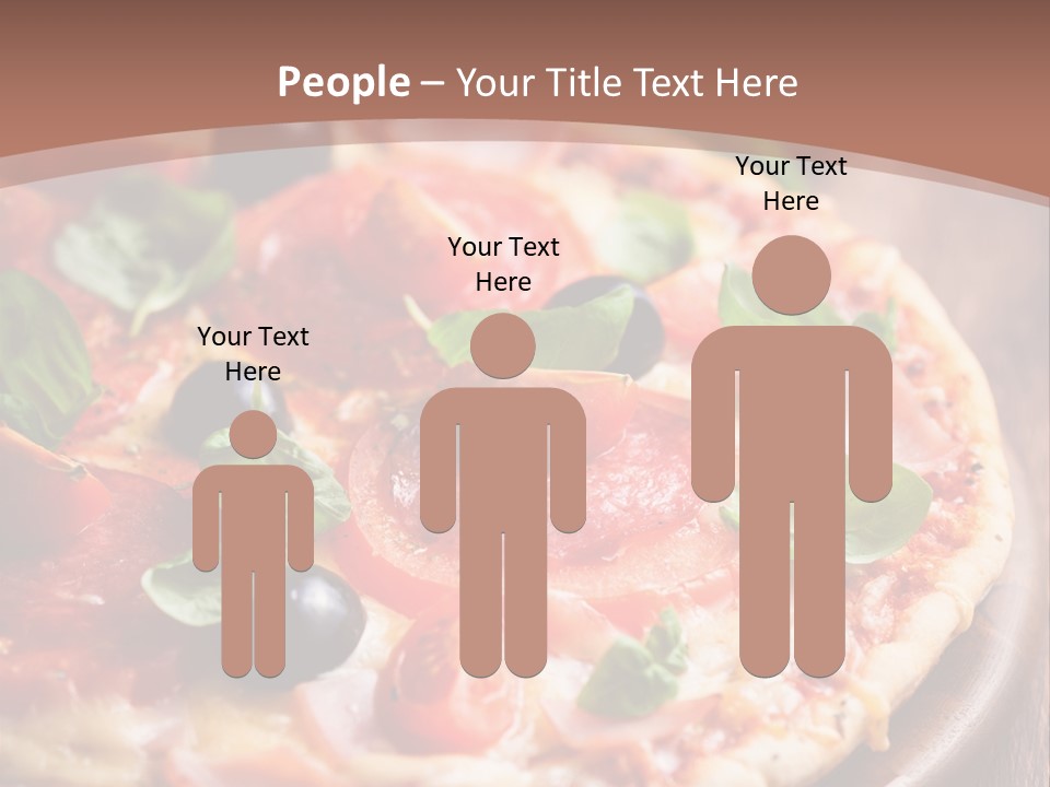 A Pizza With Olives And Pepperoni On It PowerPoint Template