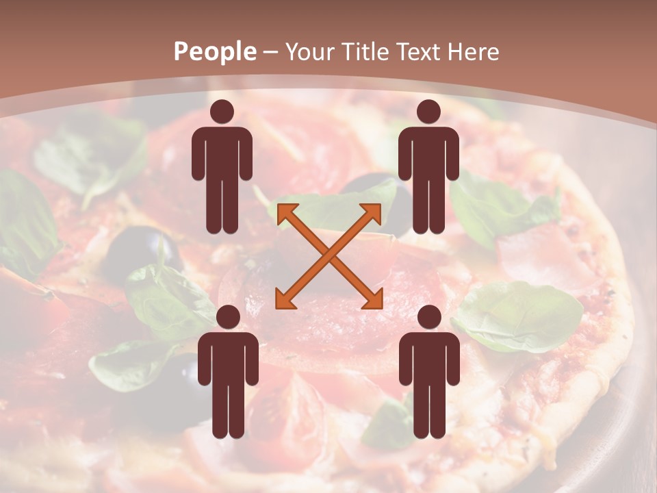 A Pizza With Olives And Pepperoni On It PowerPoint Template