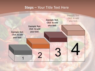 A Pizza With Olives And Pepperoni On It PowerPoint Template
