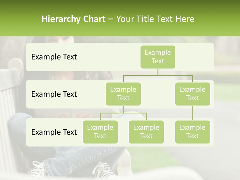 A Woman Sitting On A Bench Reading A Book PowerPoint Template