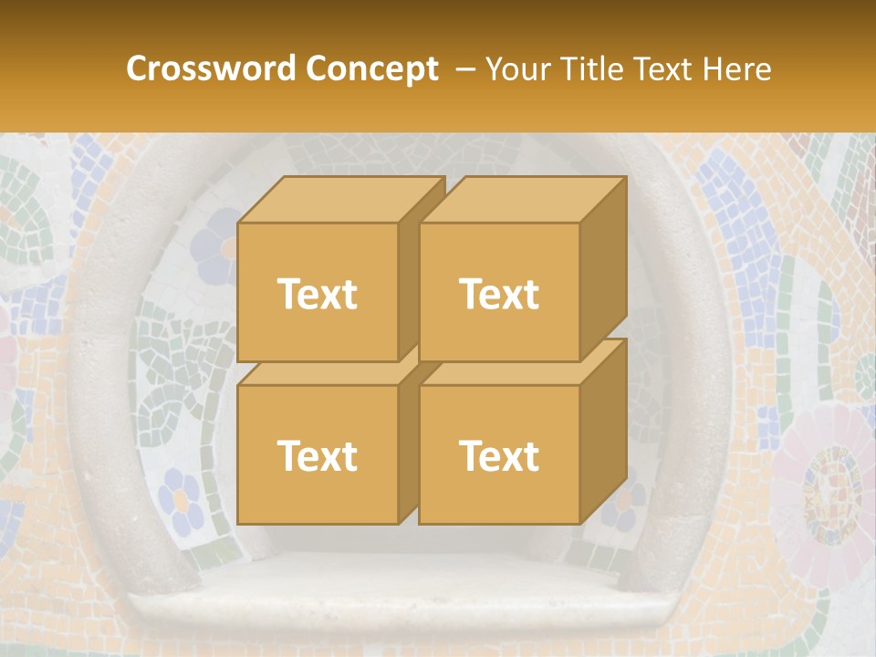 A Wooden Door In The Center Of A Colorful Wall PowerPoint Template