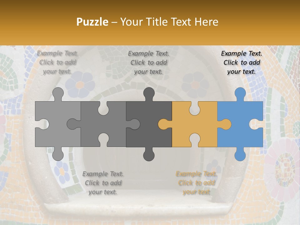 A Wooden Door In The Center Of A Colorful Wall PowerPoint Template