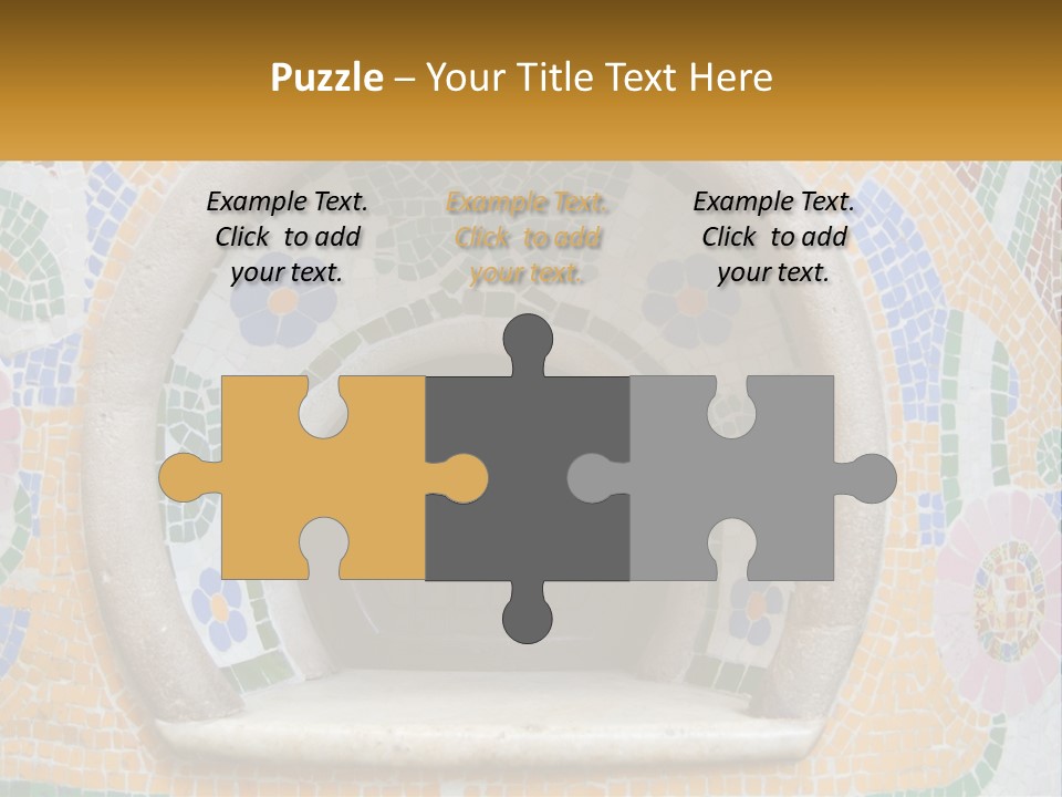 A Wooden Door In The Center Of A Colorful Wall PowerPoint Template