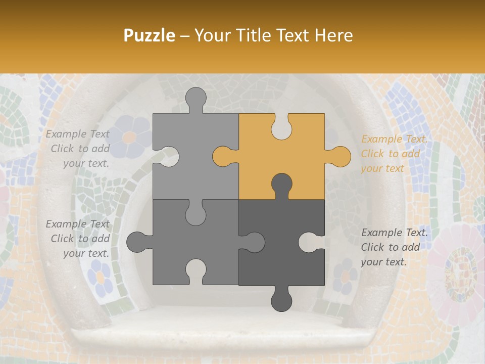 A Wooden Door In The Center Of A Colorful Wall PowerPoint Template