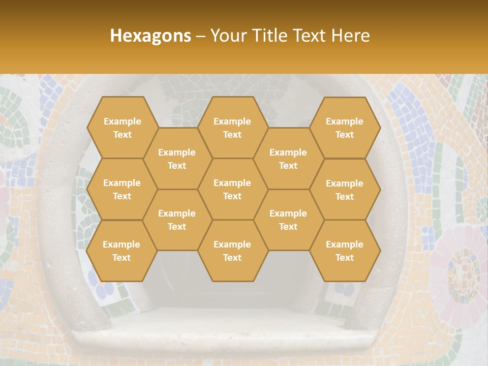 A Wooden Door In The Center Of A Colorful Wall PowerPoint Template