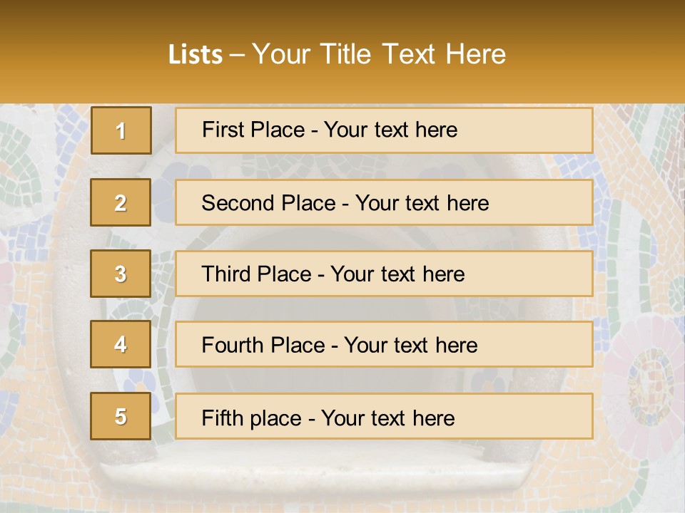 A Wooden Door In The Center Of A Colorful Wall PowerPoint Template