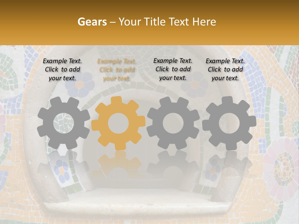 A Wooden Door In The Center Of A Colorful Wall PowerPoint Template