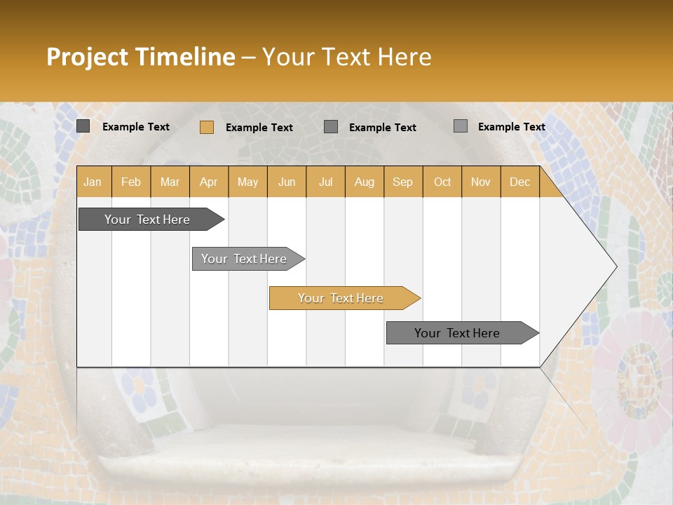 A Wooden Door In The Center Of A Colorful Wall PowerPoint Template