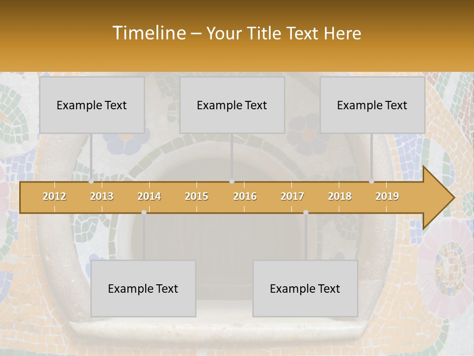 A Wooden Door In The Center Of A Colorful Wall PowerPoint Template