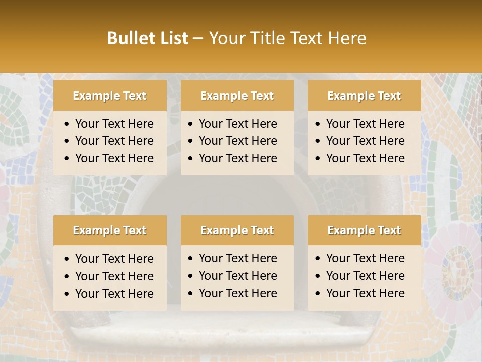 A Wooden Door In The Center Of A Colorful Wall PowerPoint Template