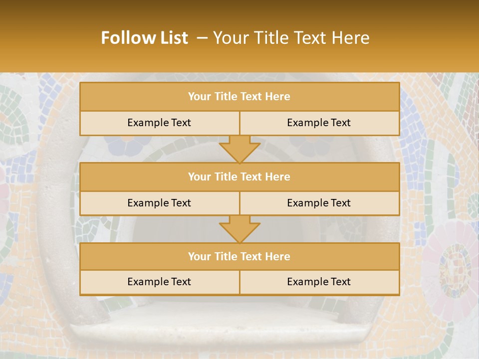 A Wooden Door In The Center Of A Colorful Wall PowerPoint Template