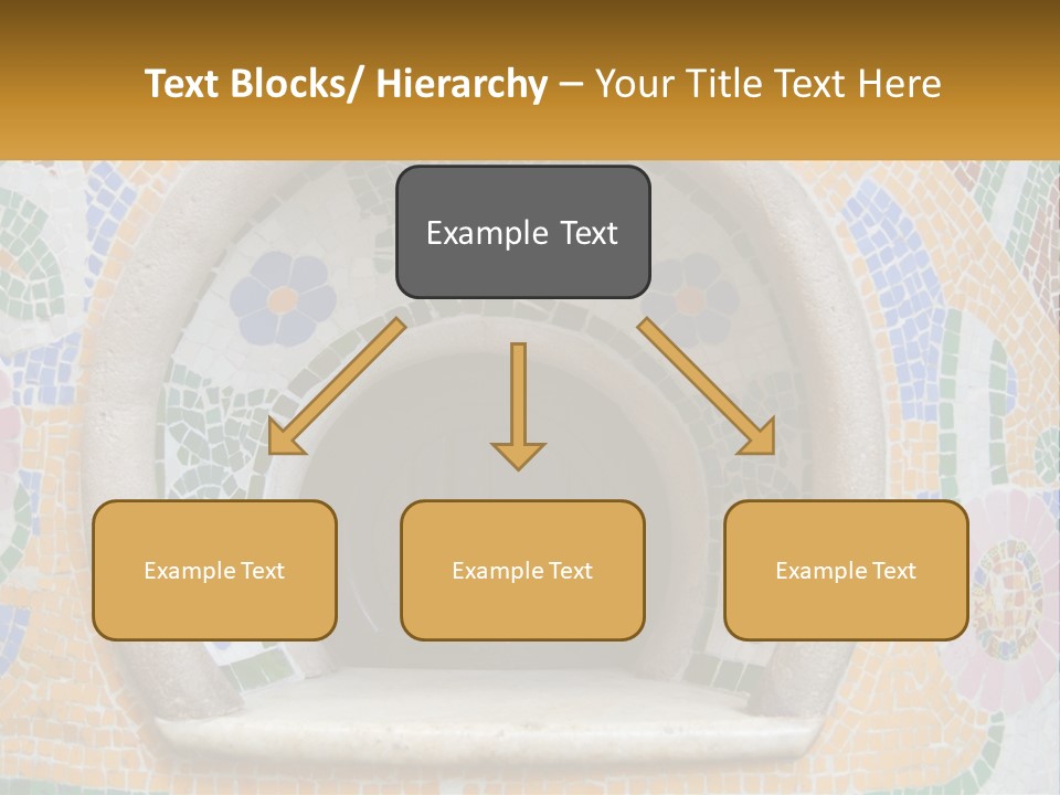 A Wooden Door In The Center Of A Colorful Wall PowerPoint Template