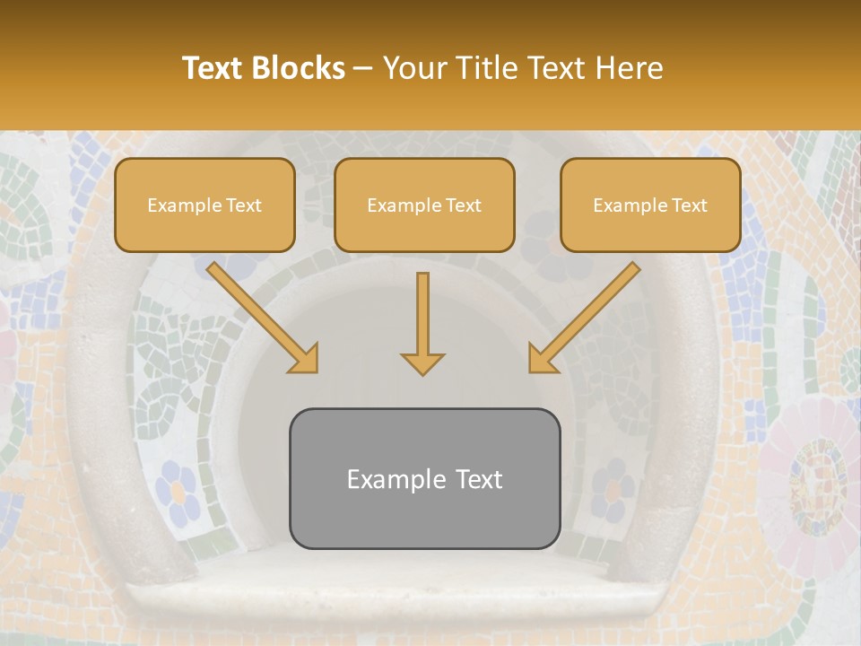 A Wooden Door In The Center Of A Colorful Wall PowerPoint Template