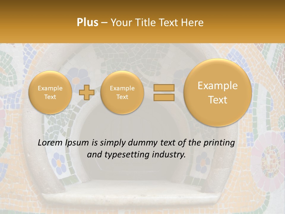 A Wooden Door In The Center Of A Colorful Wall PowerPoint Template