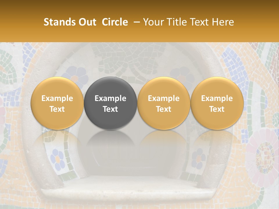 A Wooden Door In The Center Of A Colorful Wall PowerPoint Template