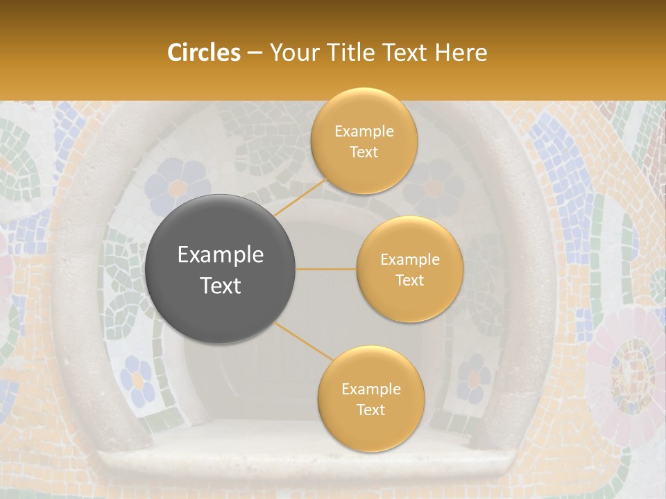 A Wooden Door In The Center Of A Colorful Wall PowerPoint Template