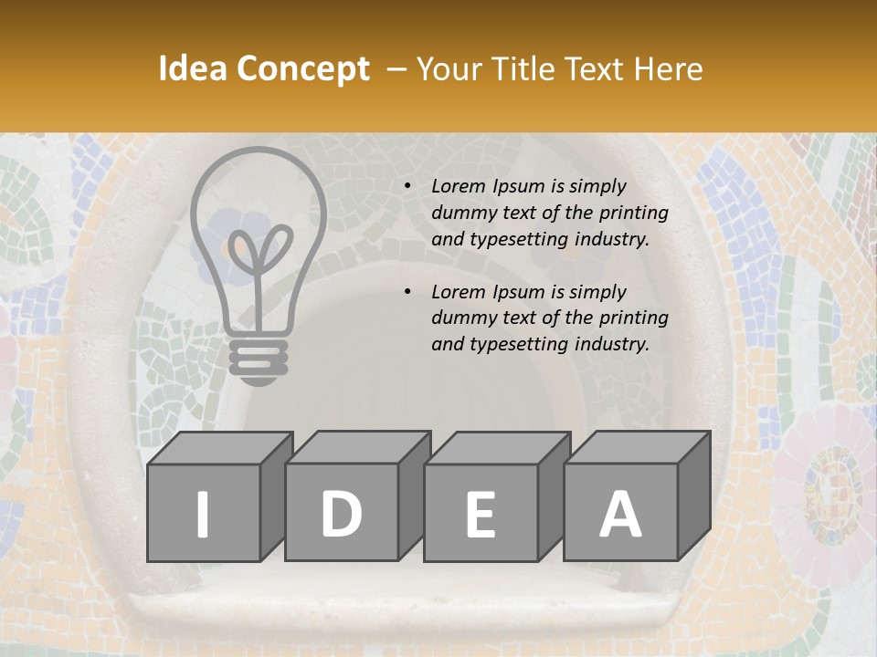 A Wooden Door In The Center Of A Colorful Wall PowerPoint Template