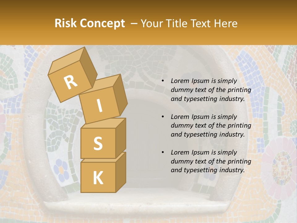 A Wooden Door In The Center Of A Colorful Wall PowerPoint Template