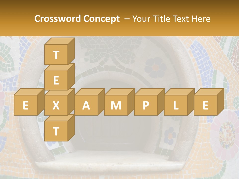 A Wooden Door In The Center Of A Colorful Wall PowerPoint Template