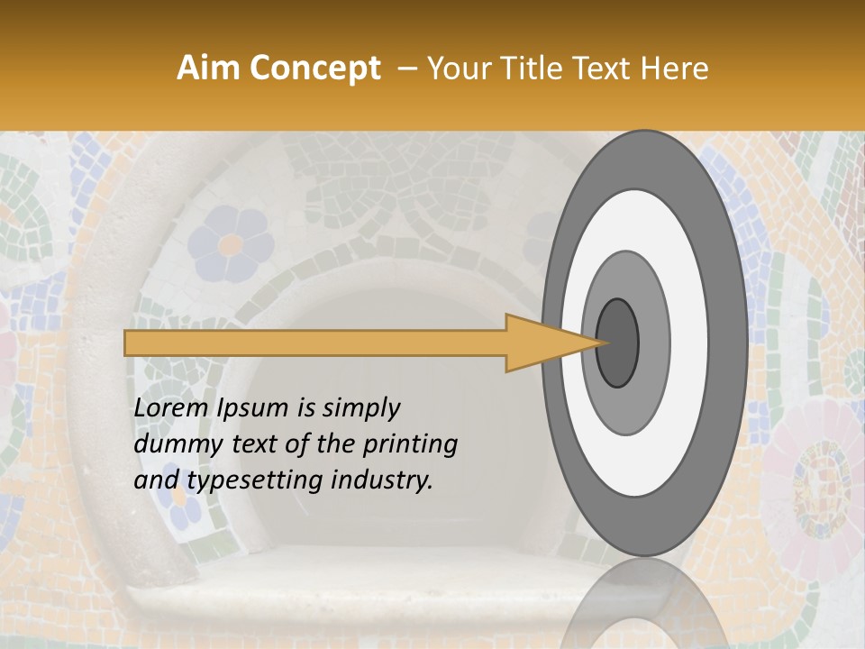 A Wooden Door In The Center Of A Colorful Wall PowerPoint Template