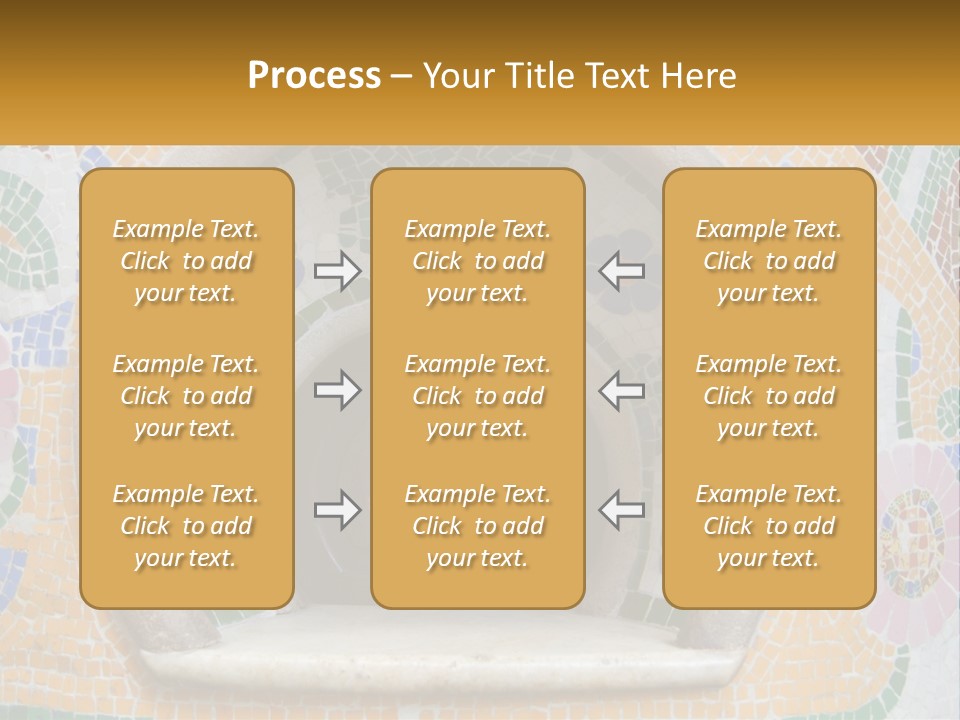 A Wooden Door In The Center Of A Colorful Wall PowerPoint Template