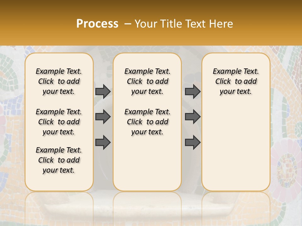 A Wooden Door In The Center Of A Colorful Wall PowerPoint Template